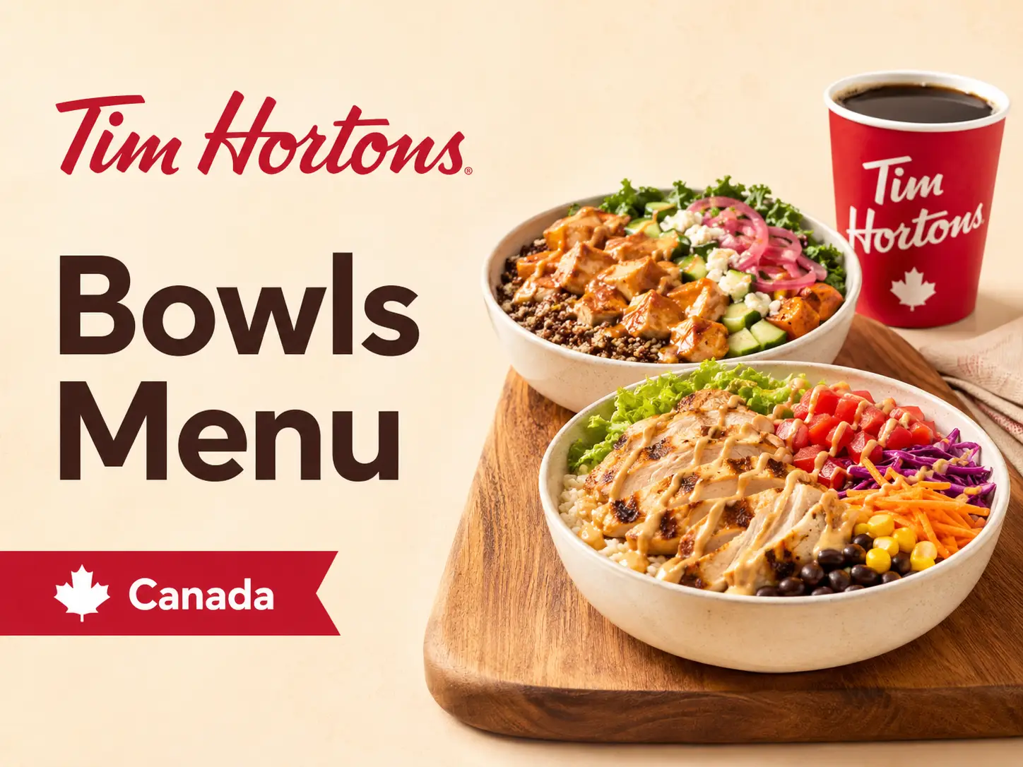 Tim Hortons Bowls Menu Canada