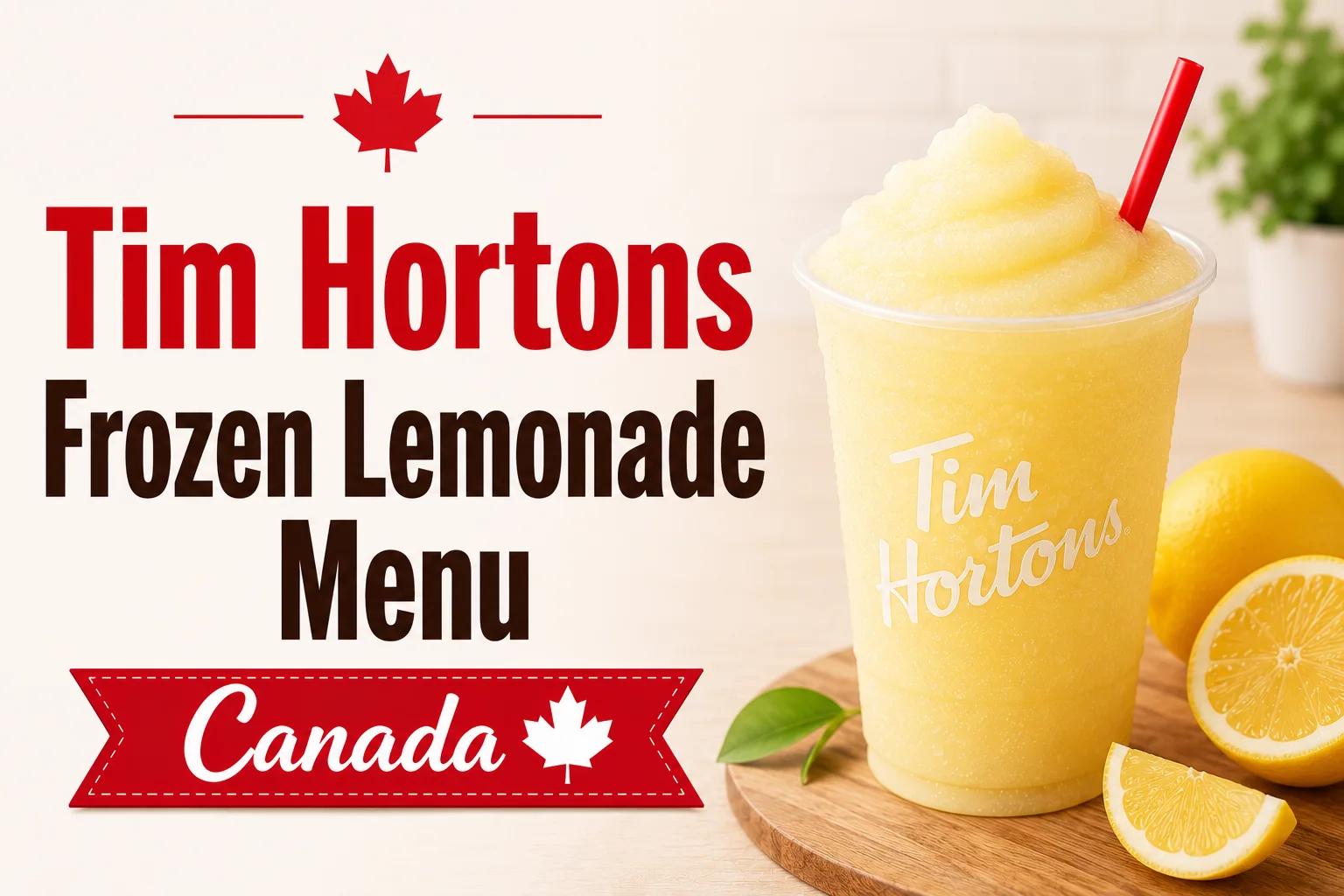 Tim Hortons Frozen Lemonade Menu Canada