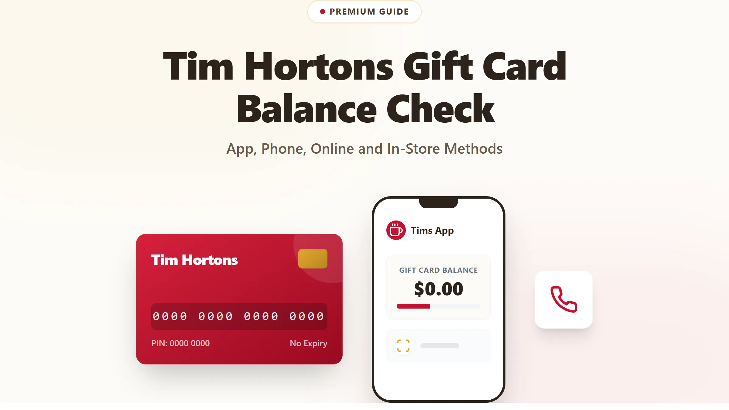 Tim Hortons gift card balance check
