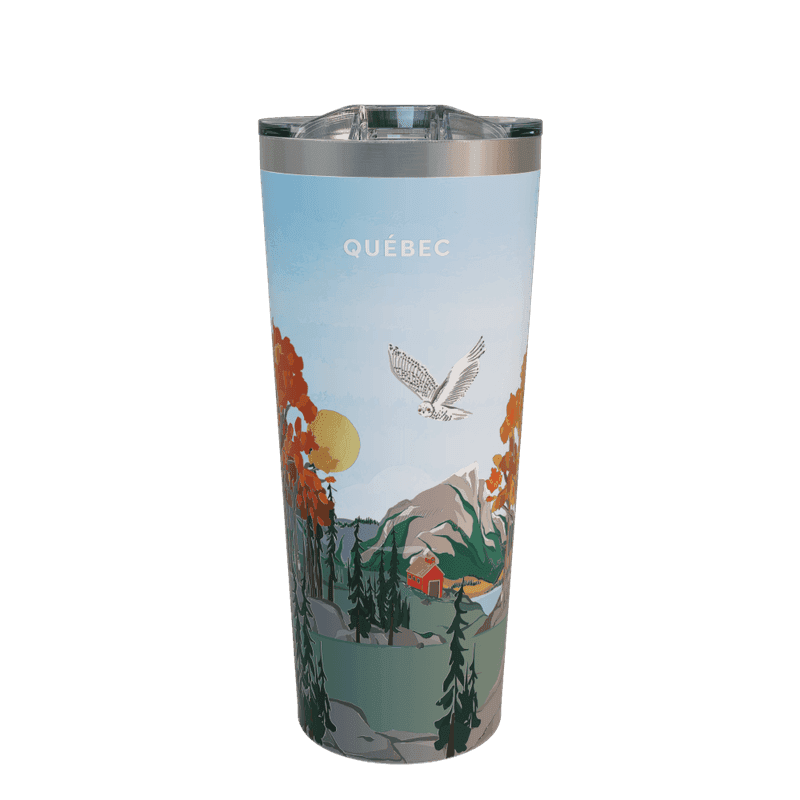 22oz Quebec Travel Mug, Stainless Steel