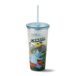 Canada Plastic Straw Tumbler 24oz