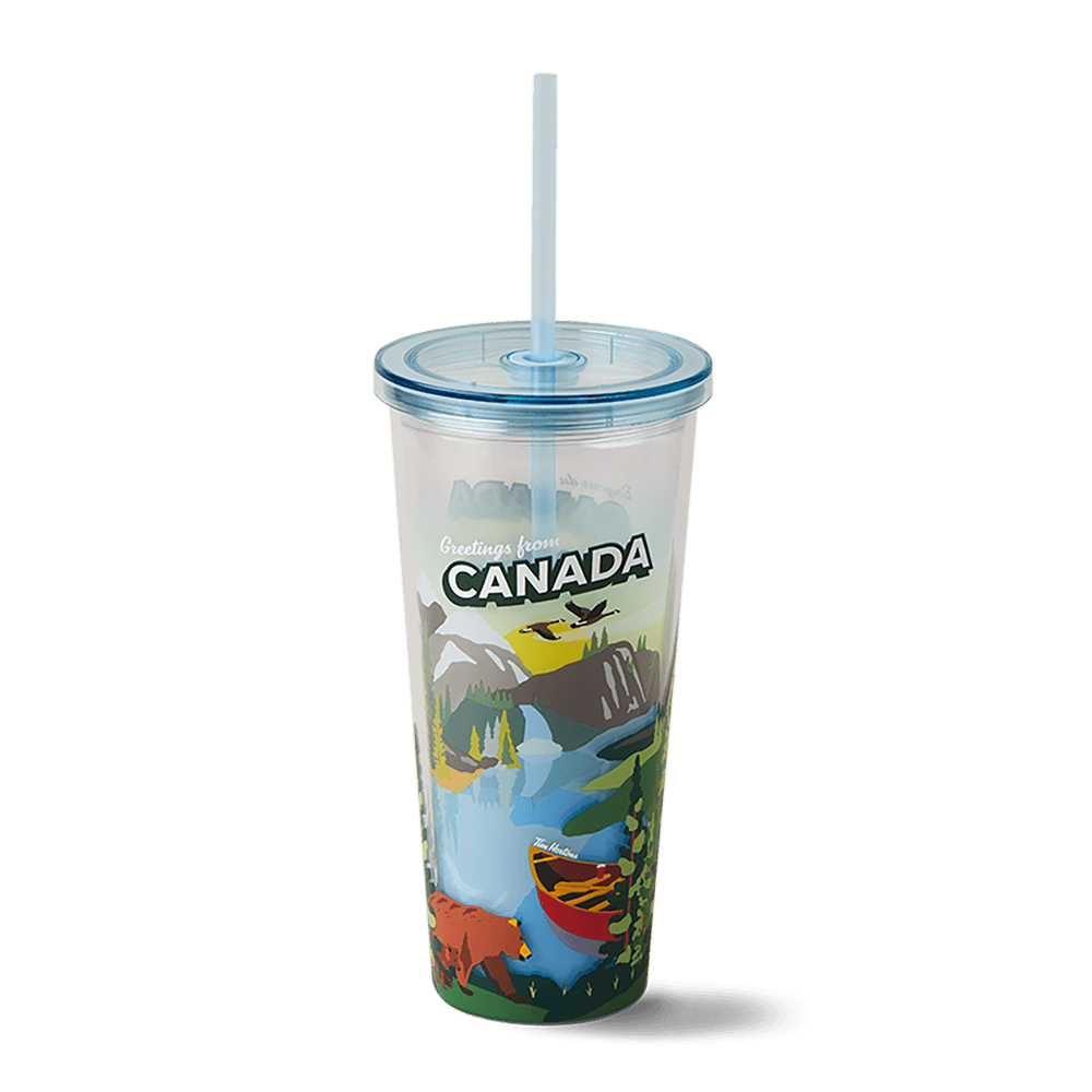 Canada Plastic Straw Tumbler 24oz
