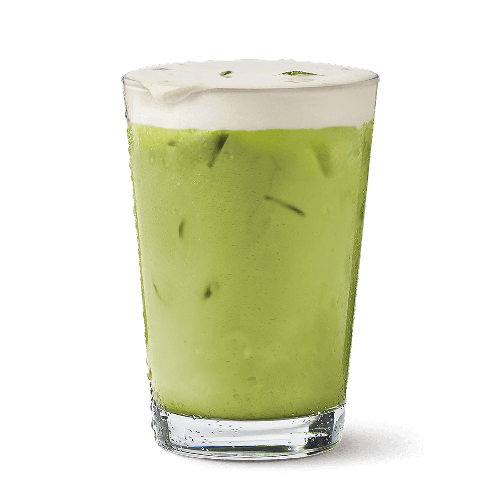 Chocolate Pistachio Iced Matcha Latte with Chocolate Pistachio Infused Foam