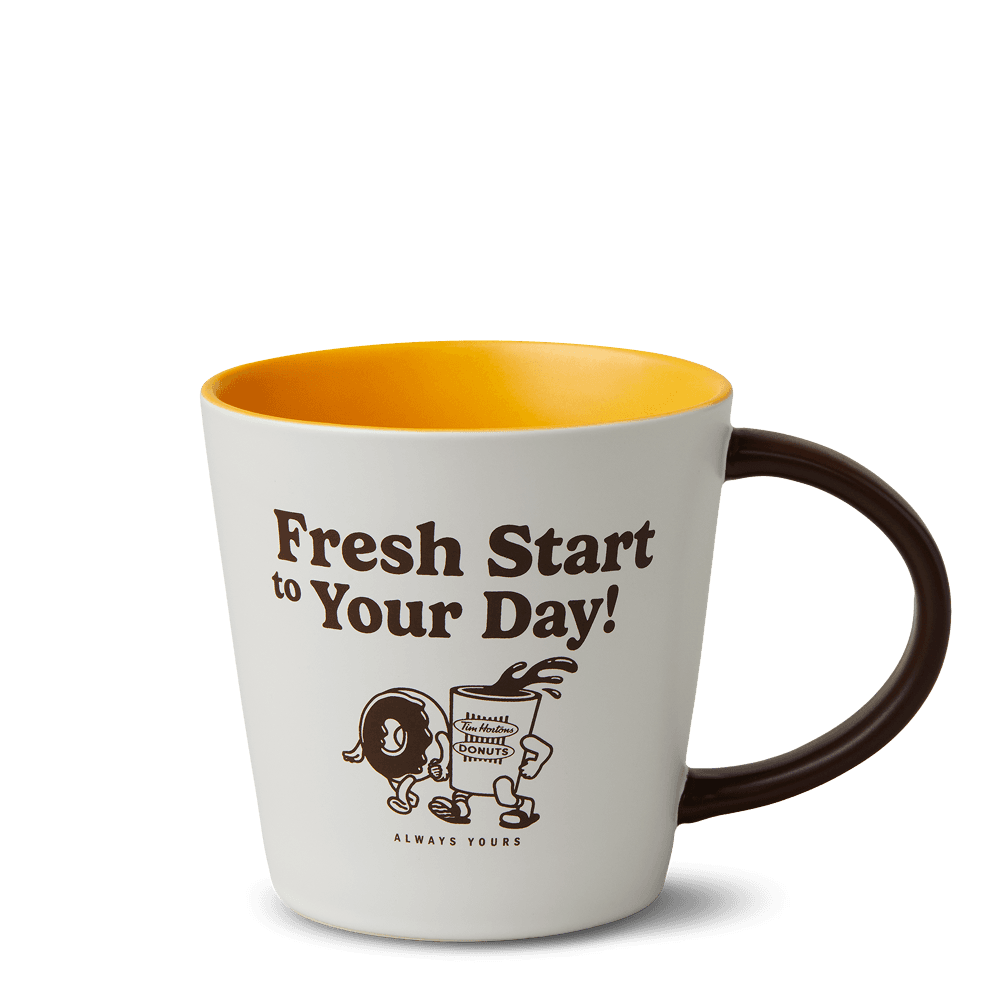 Retro Fresh Start Ceramic Mug 16oz