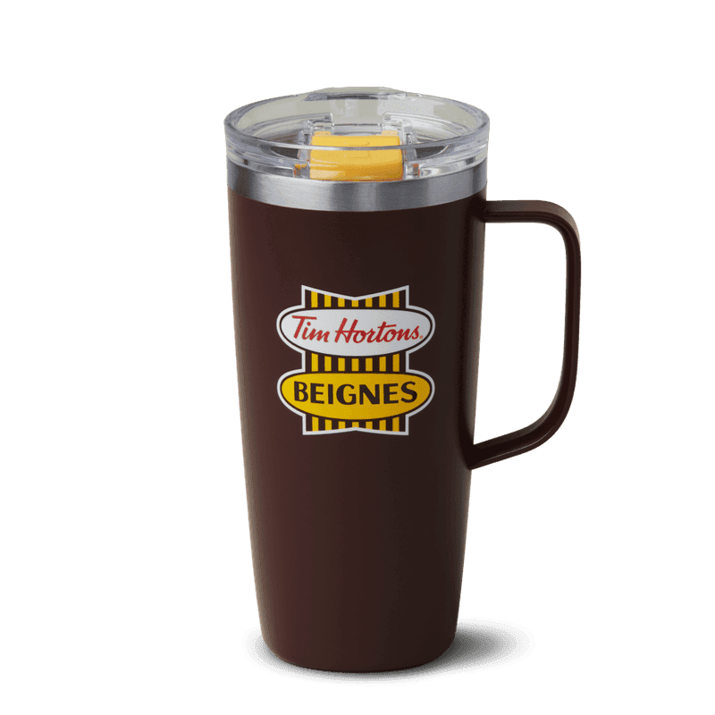 Retro Stainless Steel Travel Mug with Handle 20oz - (FR)