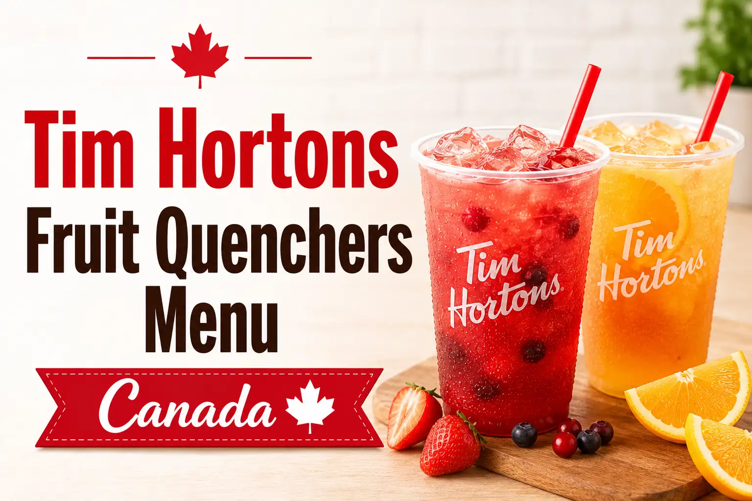 Tim Hortons Fruit Quenchers Menu Canada