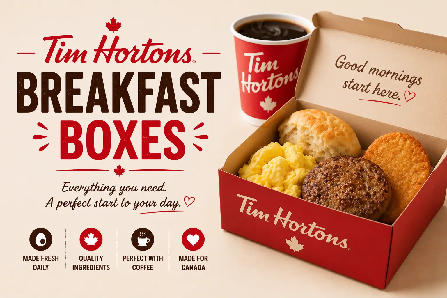 Tim Hortons Breakfast Boxes Menu Canada