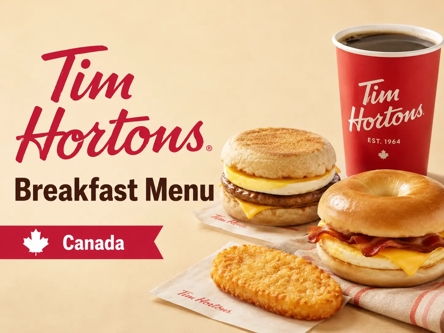 Tim Hortons Breakfast Menu with Prices in Canada