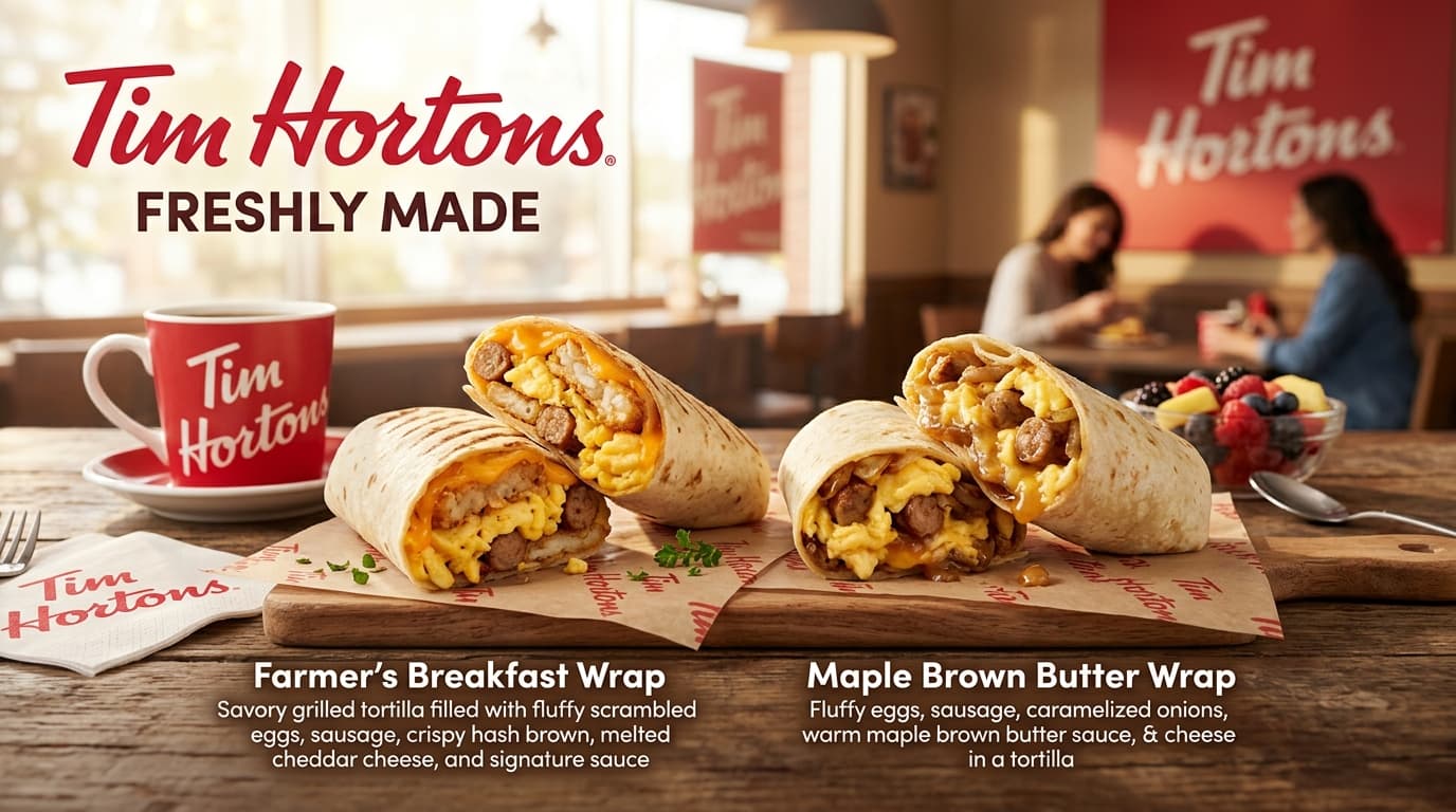 Tim Hortons Breakfast Wraps Menu Canada