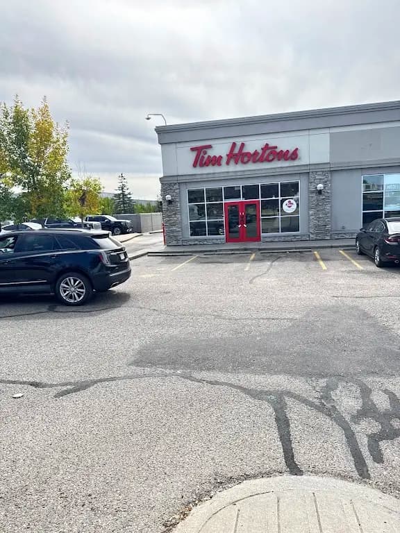 Tim Hortons storefront and interior at 152 5303 68th Ave, Calgary, AB