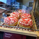 Tim Hortons storefront and interior at 640 5th Ave Sw, Calgary, AB
