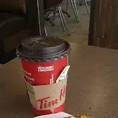 Tim Hortons storefront and interior at 723 46 Ave Se, Calgary, AB