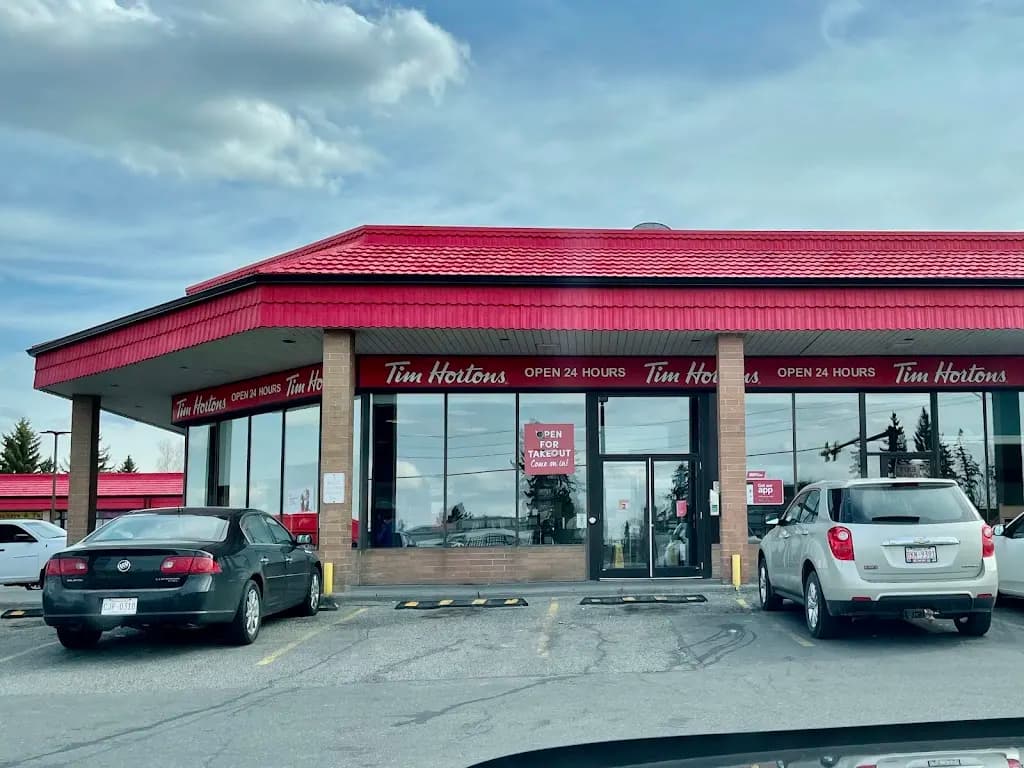 Tim Hortons storefront and interior at 3955 17th Ave Sw, Calgary, AB