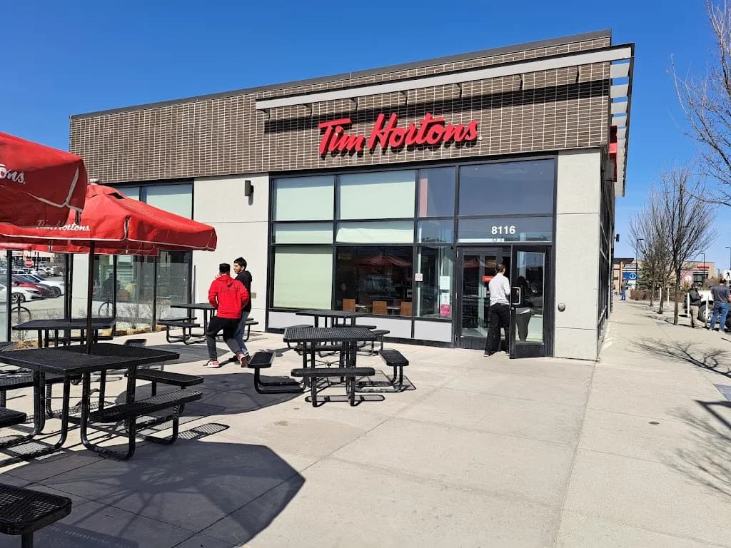 Tim Hortons storefront and interior at 8116-8650 112 Ave Nw (royal Oak), Calgary, AB