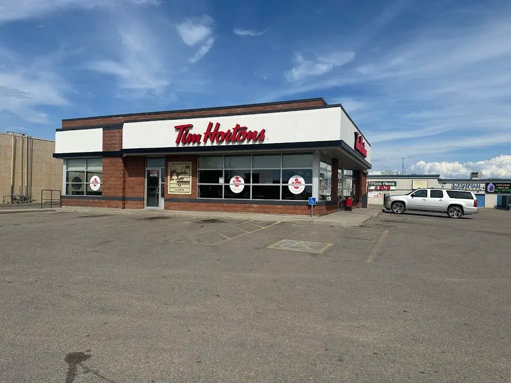 Tim Hortons storefront and interior at 4301 50 St, Cold Lake, AB