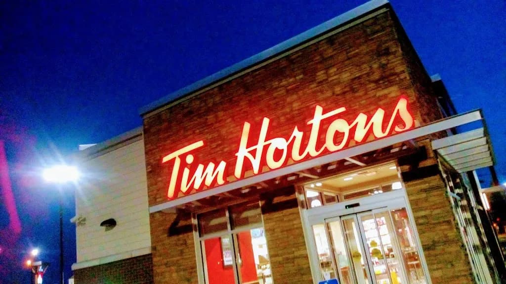 Tim Hortons storefront and interior at 890 Webber Greens Dr Nw, Edmonton, AB