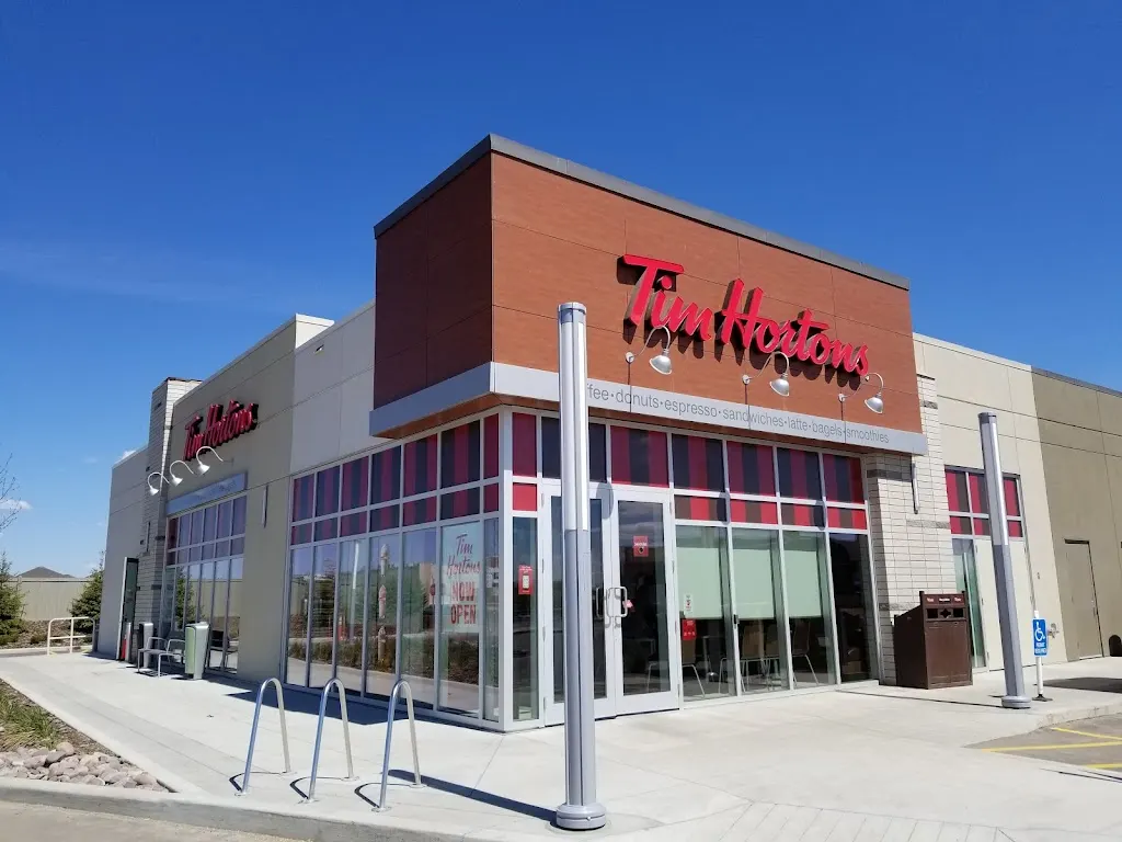 Tim Hortons storefront and interior at 1524 23rd Ave Nw, Edmonton, AB