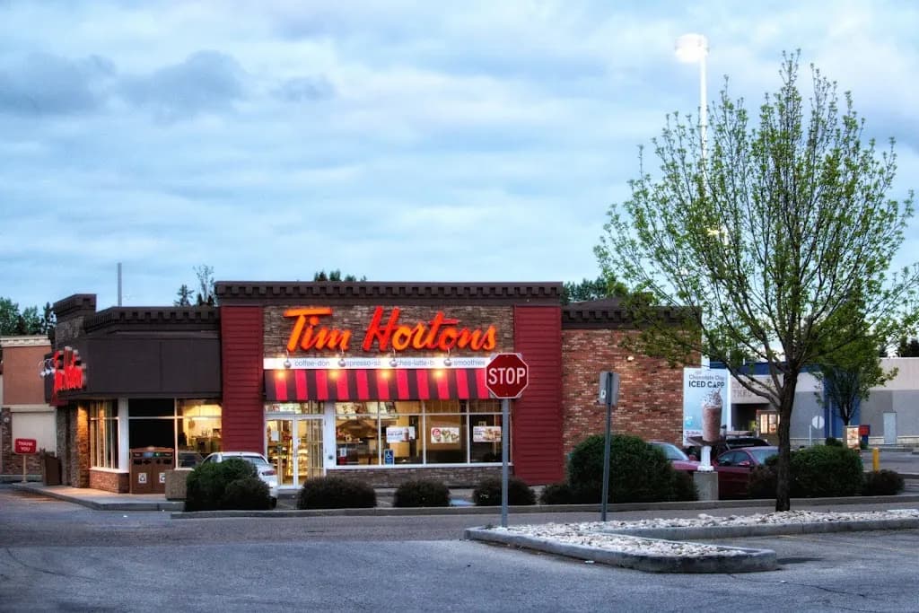 Tim Hortons storefront and interior at 2943 137th Ave, Edmonton, AB