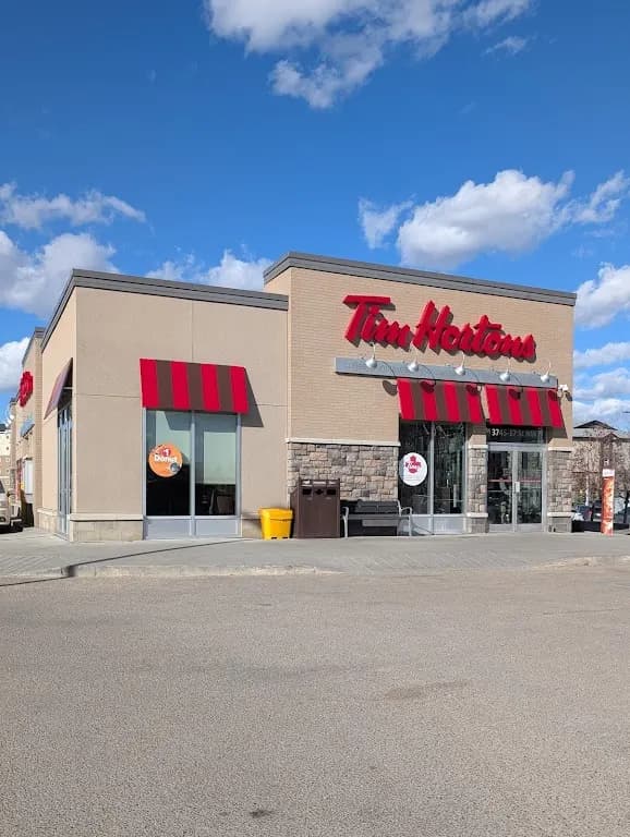 Tim Hortons storefront and interior at 3745 17 St Nw, Edmonton, AB