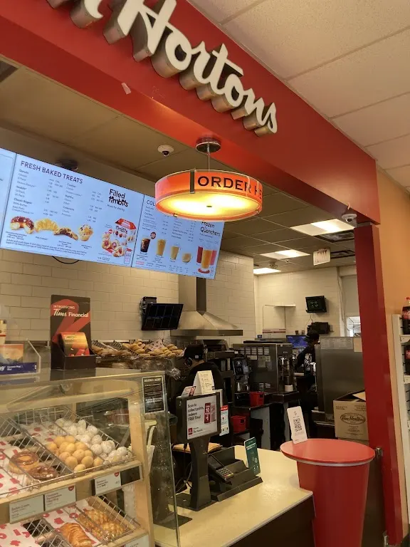 Tim Hortons storefront and interior at 4950 Calgary Trail Nw Esso Otr, Edmonton, AB