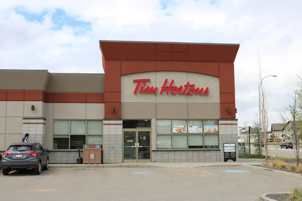 Tim Hortons storefront and interior at 5105 167th Ave Nw, Edmonton, AB