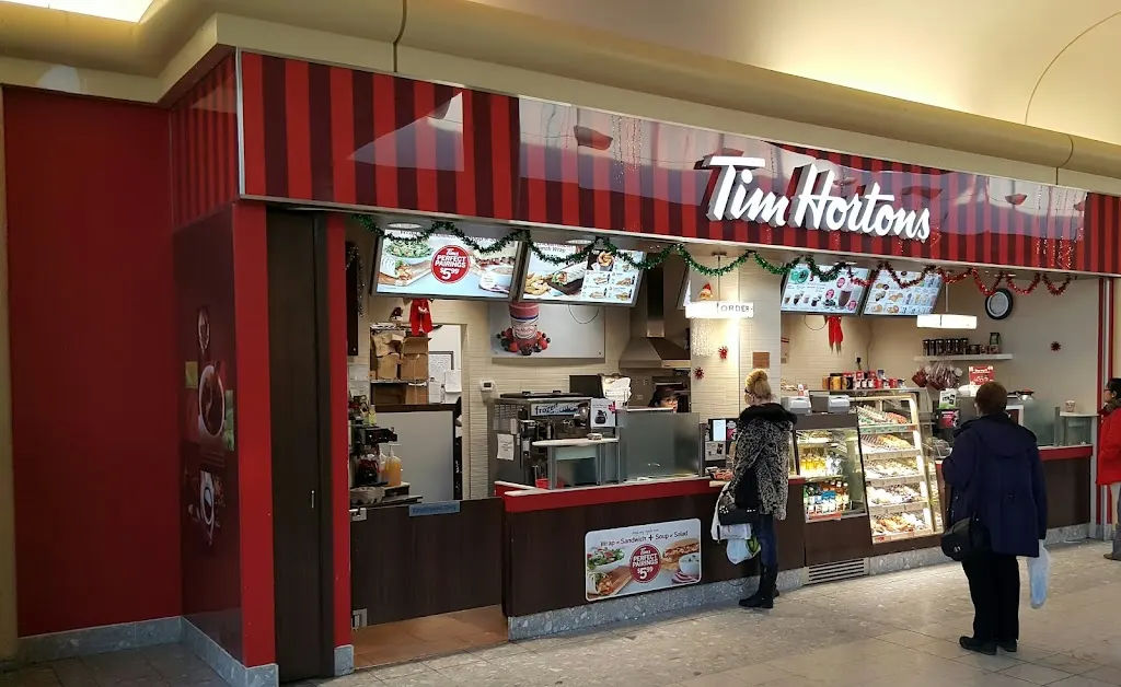Tim Hortons storefront and interior at 5204 23rd Ave, Edmonton, AB