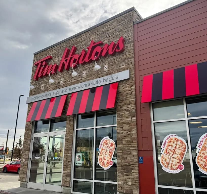 Tim Hortons storefront and interior at 7220-119th Ave, Edmonton, AB