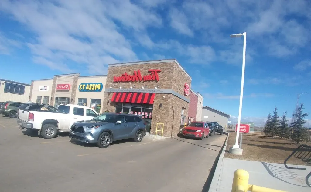 Tim Hortons storefront and interior at 13704 - 164 Street Nw, Edmonton, AB