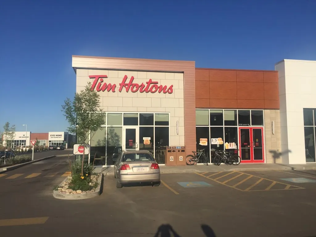 Tim Hortons storefront and interior at 20108 Lessard Road Nw, Edmonton, AB