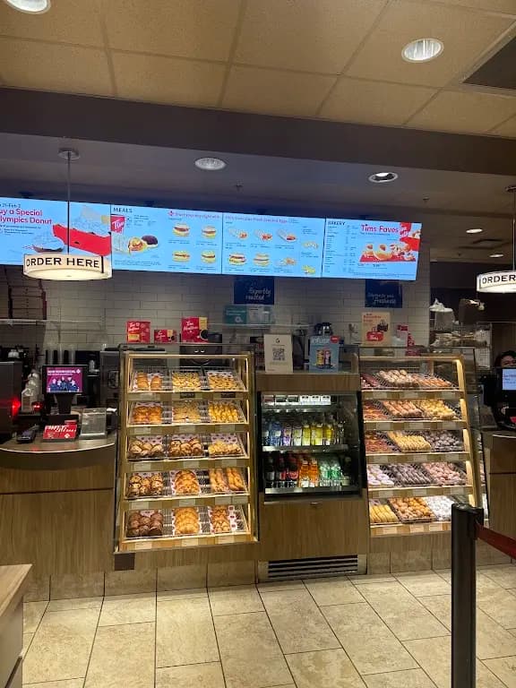 Tim Hortons storefront and interior at Londonderry Mall, Edmonton, AB