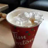 Tim Hortons storefront and interior at 201 54 St, Edson, AB
