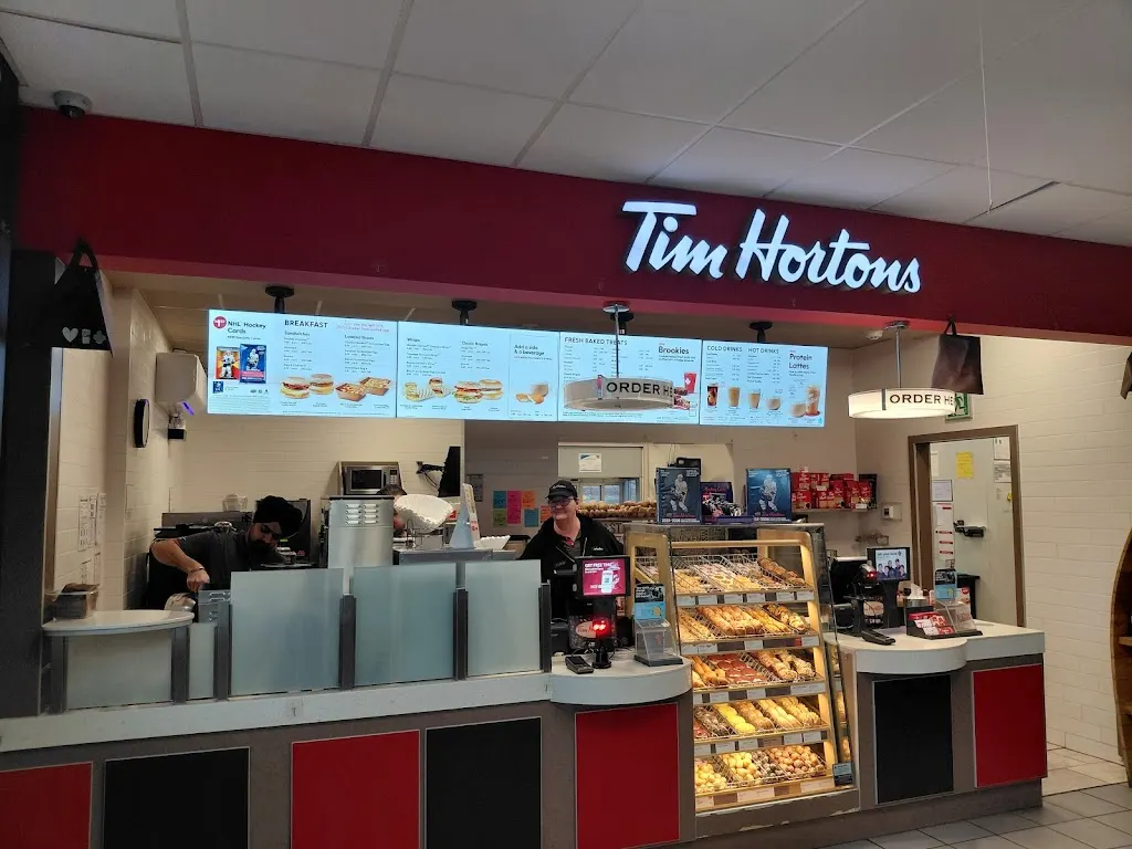Tim Hortons storefront and interior at 2475 Cornwall Rd, Ashcroft, BC