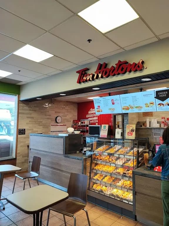 Tim Hortons storefront and interior at 20250 88th Ave, Langley, BC