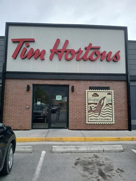 Tim Hortons storefront and interior at 165 Main St., Lillooet, BC