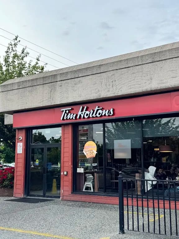 Tim Hortons storefront and interior at 10320 152 St, Surrey, BC