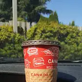 Tim Hortons storefront and interior at 6525 Oak St, Vancouver, BC
