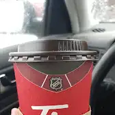 Tim Hortons storefront and interior at 50 Center St, Gimli, MB