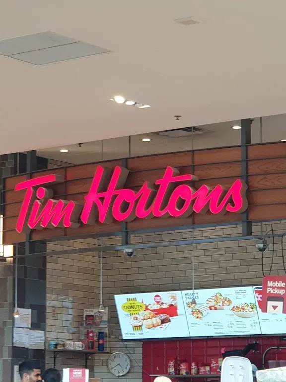 Tim Hortons storefront and interior at 1225 St Mary's Rd, Winnipeg, MB