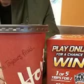 Tim Hortons storefront and interior at 1590 Notre Dame, Winnipeg, MB