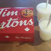 Tim Hortons storefront and interior at 2147 St Marys Rd, Winnipeg, MB