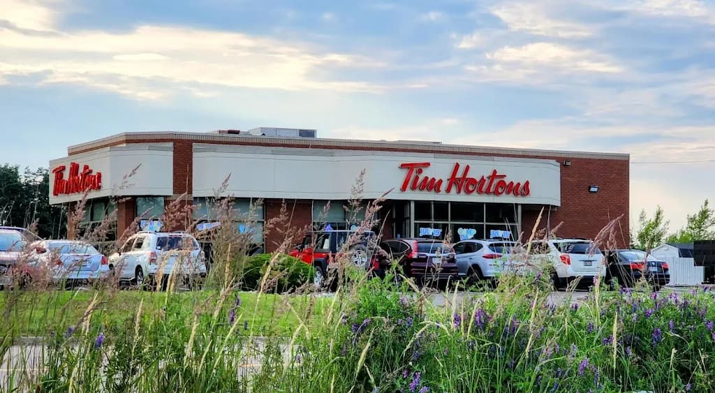 Tim Hortons storefront and interior at 2414 Ch Acadie, Cap-pelé, NB