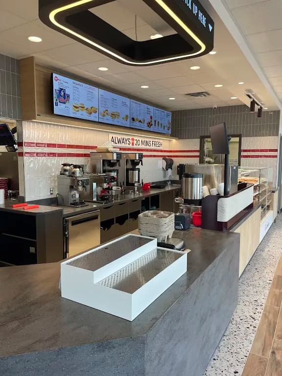 Tim Hortons storefront and interior at 8 Marr Rd, Rothesay, NB