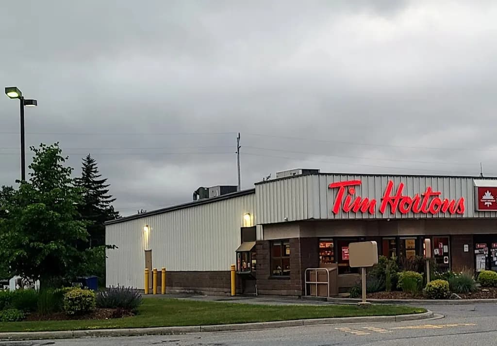 Tim Hortons storefront and interior at 3701 Westfield Rd, Saint John, NB