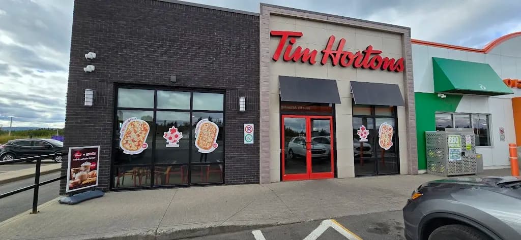 Tim Hortons storefront and interior at 11a Trans-canada Highway, Deer Lake, NL