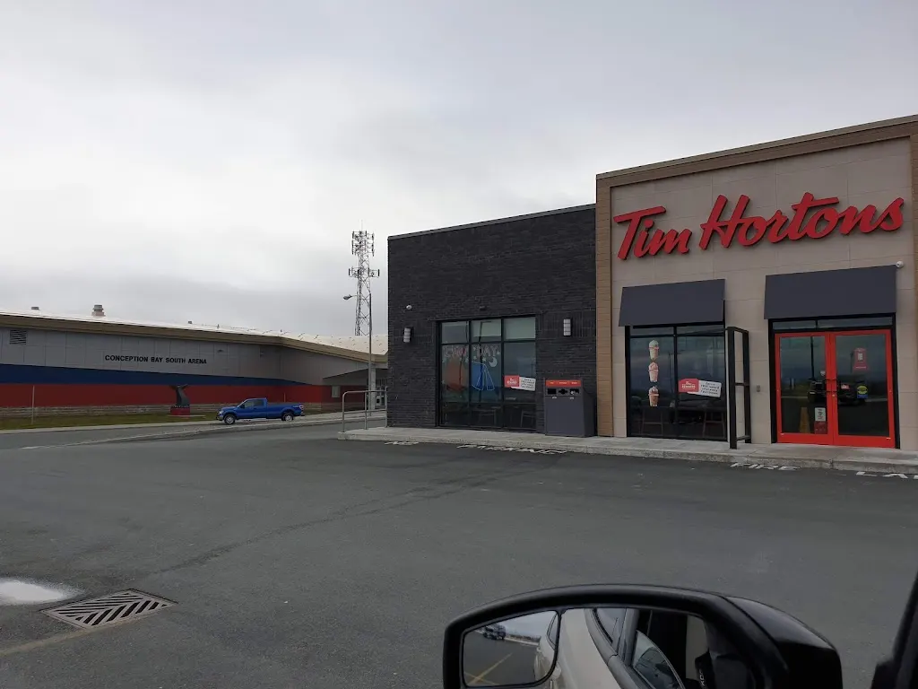 Tim Hortons storefront and interior at 20 Graham Mifflen Drive, Kelligrews, NL