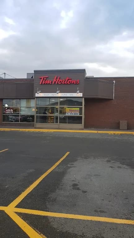 Tim Hortons storefront and interior at 2-4 Columbia Dr, Marystown, NL