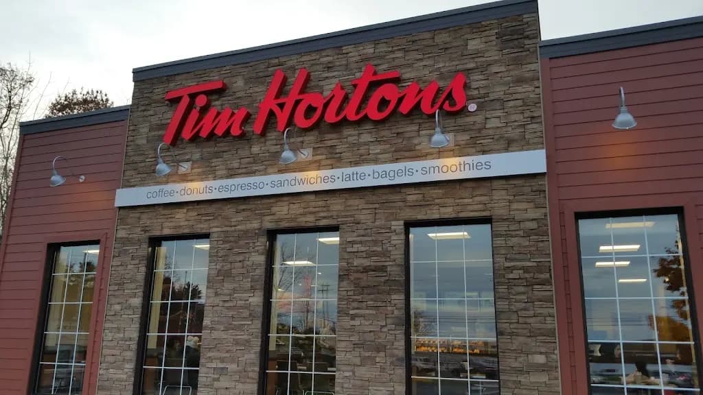 Tim Hortons storefront and interior at 930 Bedford Highway, Bedford, NS