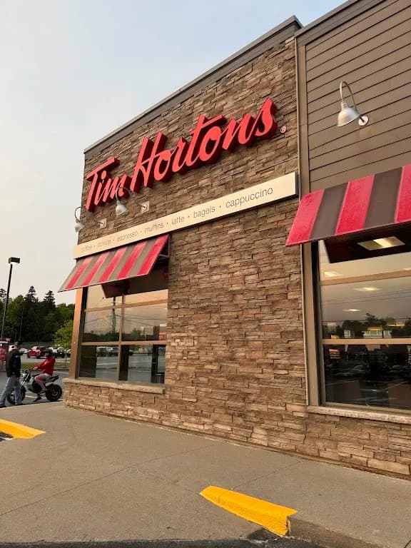 Tim Hortons storefront and interior at 3286 Hwy # 2, Fall River, NS