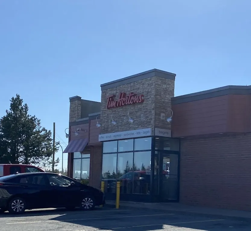 Tim Hortons storefront and interior at 5 Lakelands Blvd, Halifax, NS