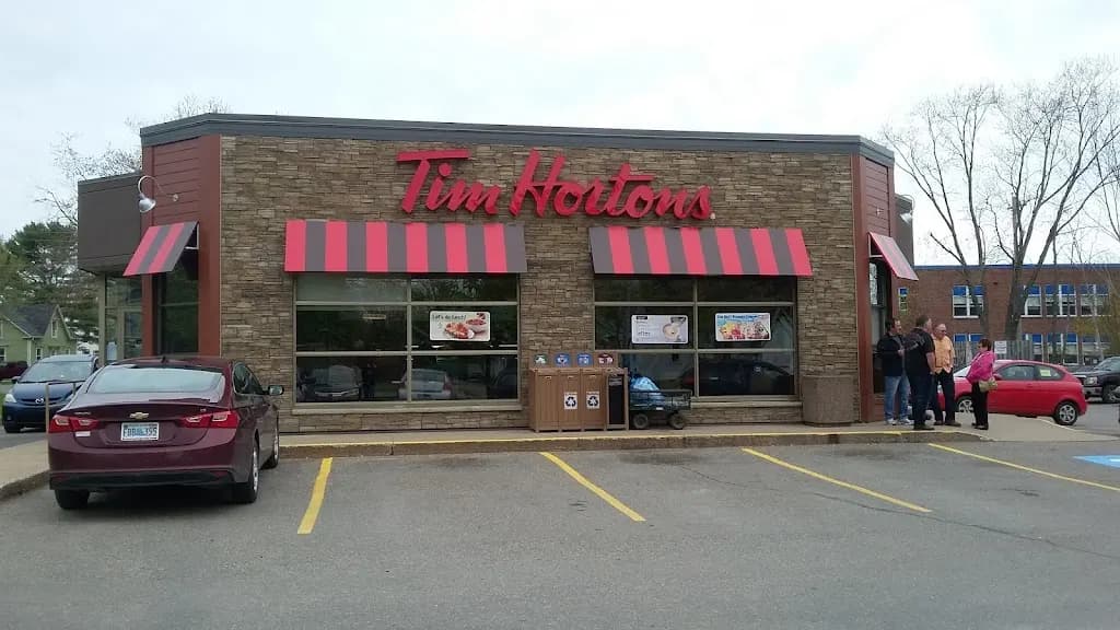 Tim Hortons storefront and interior at 241 Main St, Middleton, NS